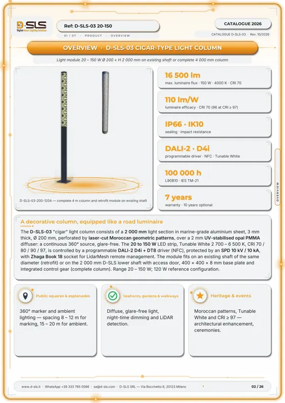 D-SLS-03 — Cigar light column — catalogue page 2