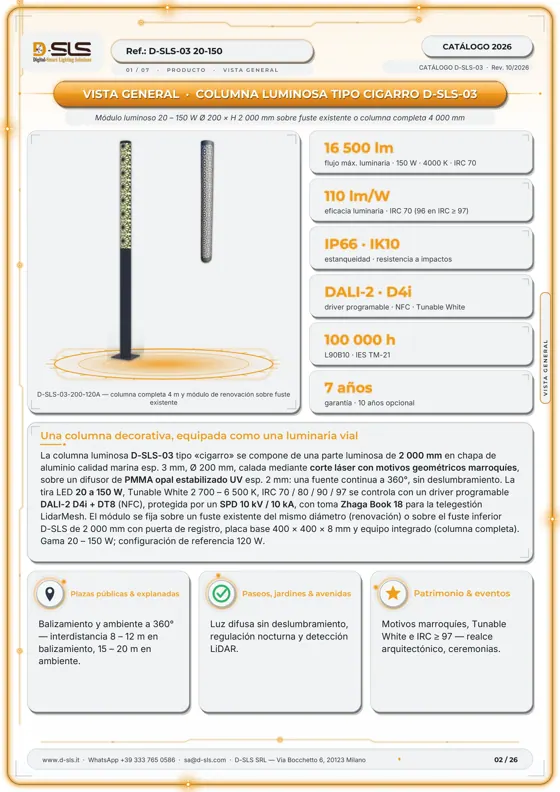 D-SLS-03 — Columna luminosa cigarro — catalogue page 2