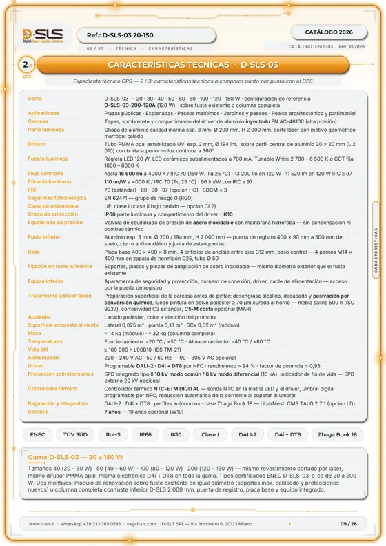 D-SLS-03 — Columna luminosa cigarro — catalogue page 9