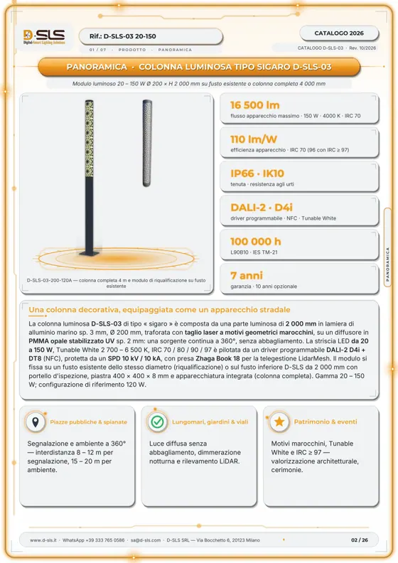 D-SLS-03 — Colonna luminosa a sigaro — catalogue page 2