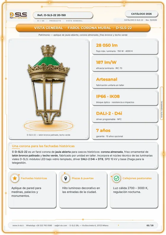 D-SLS-22 — Linterna Corona mural — catalogue page 2