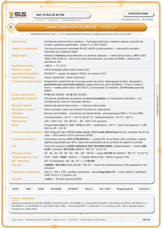 D-SLS-22 — Linterna Corona mural — catalogue page 8