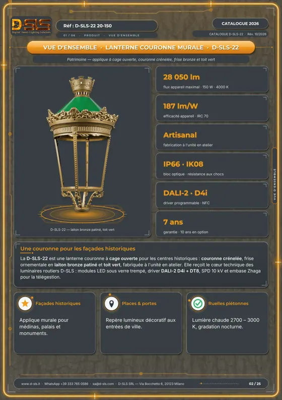 D-SLS-22 — Lanterne Couronne murale — catalogue page 2