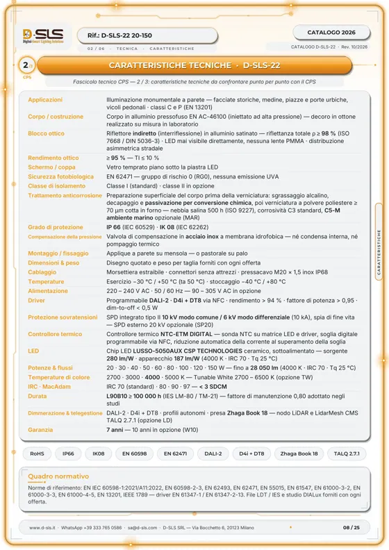 D-SLS-22 — Lanterna Corona a parete — catalogue page 8