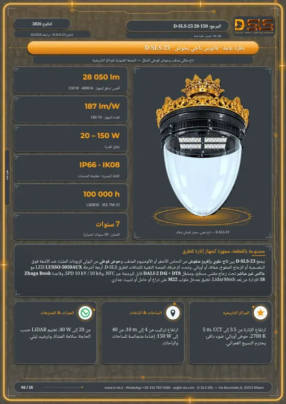 D-SLS-23 — فانوس التاج بالحوض — catalogue page 2