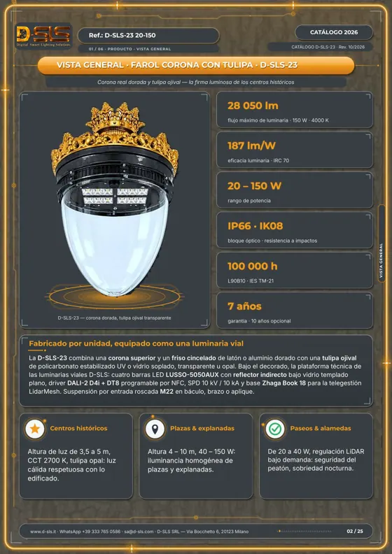 D-SLS-23 — Linterna corona con tulipa — catalogue page 2