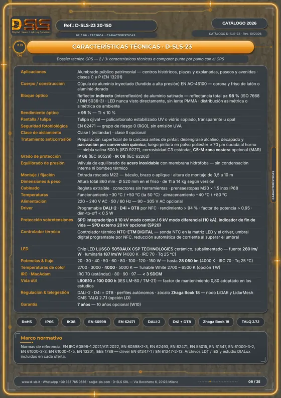 D-SLS-23 — Linterna corona con tulipa — catalogue page 8