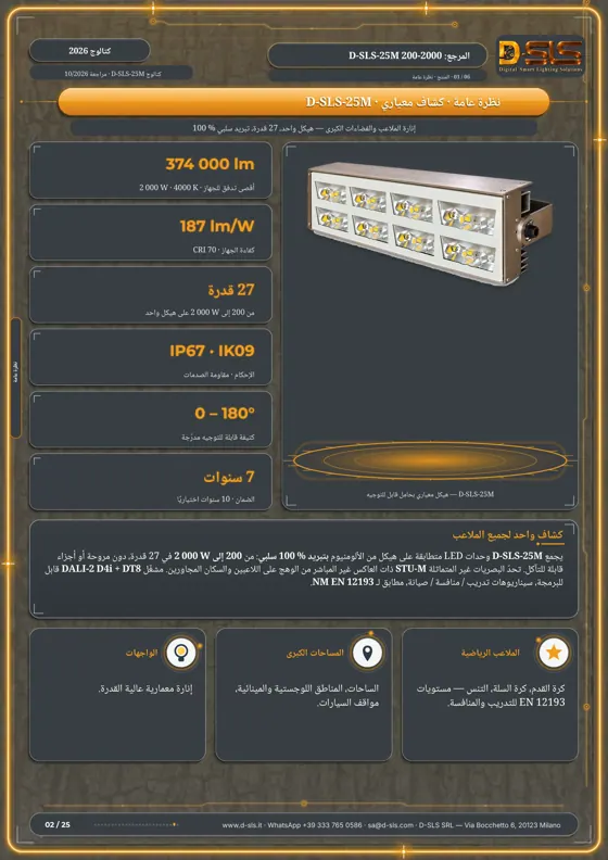 D-SLS-25M — كشاف معياري — catalogue page 2