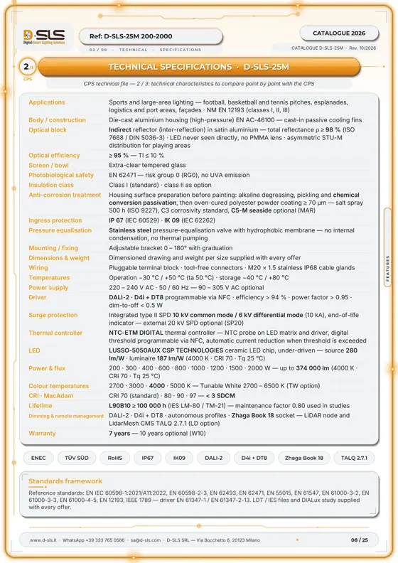 D-SLS-25M — Modular floodlight — catalogue page 8