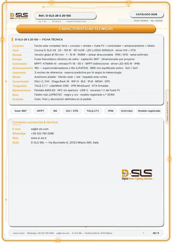 D-SLS-28 S — Farola solar — catalogue page 8