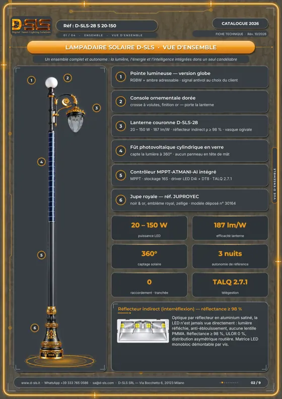 D-SLS-28 S — Lampadaire solaire — catalogue page 2