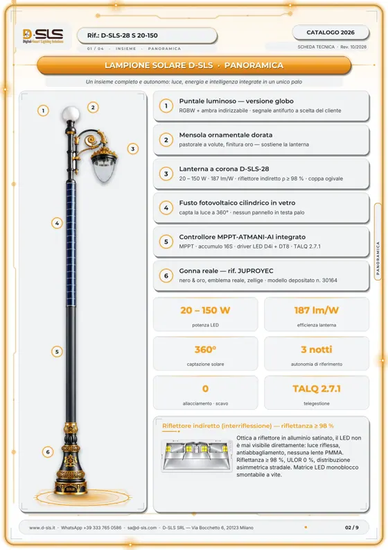 D-SLS-28 S — Lampione solare — catalogue page 2