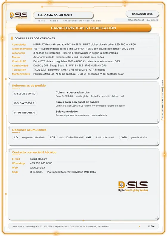 Iluminación solar D-SLS — catalogue page 13