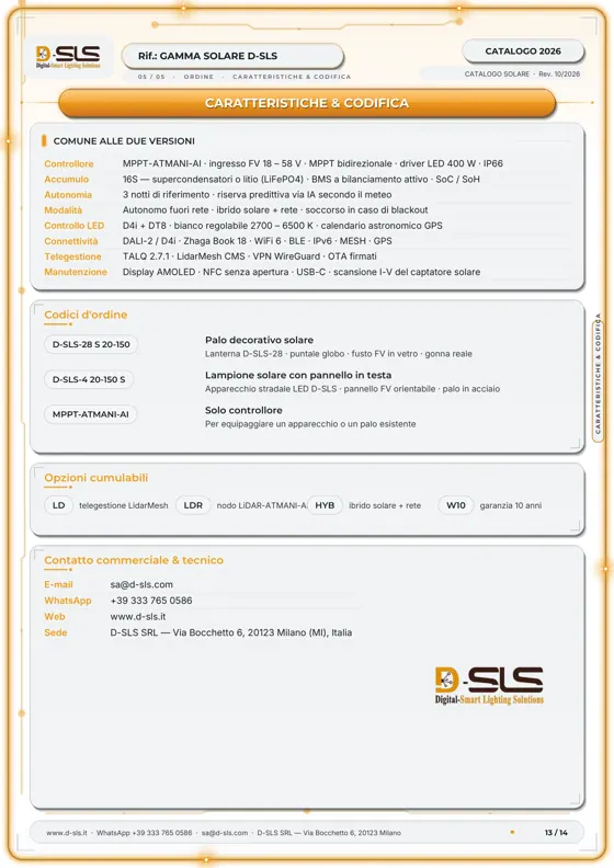 Illuminazione solare D-SLS — catalogue page 13